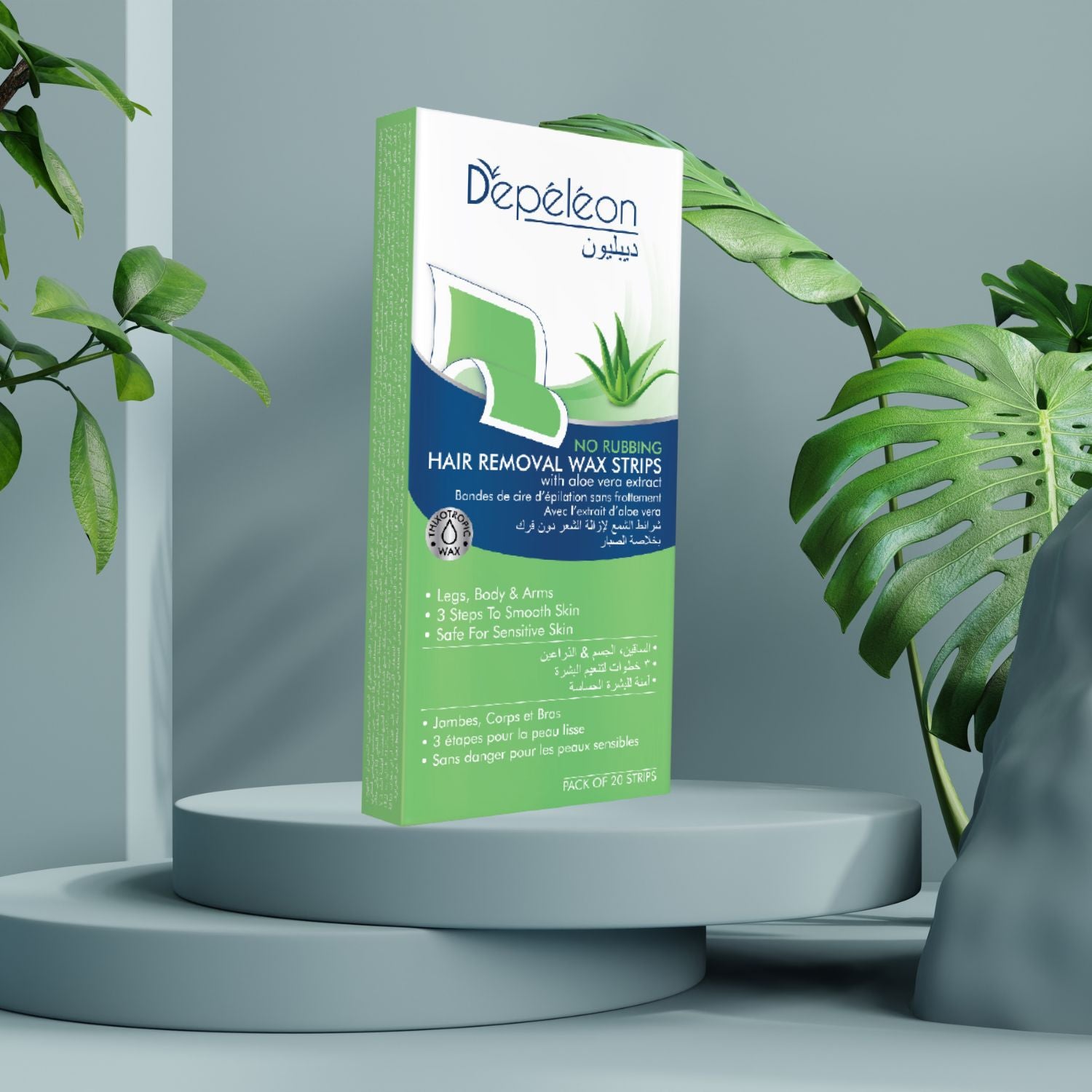 Hair Removal Wax Strips(No Rubbing) - Aloe Vera