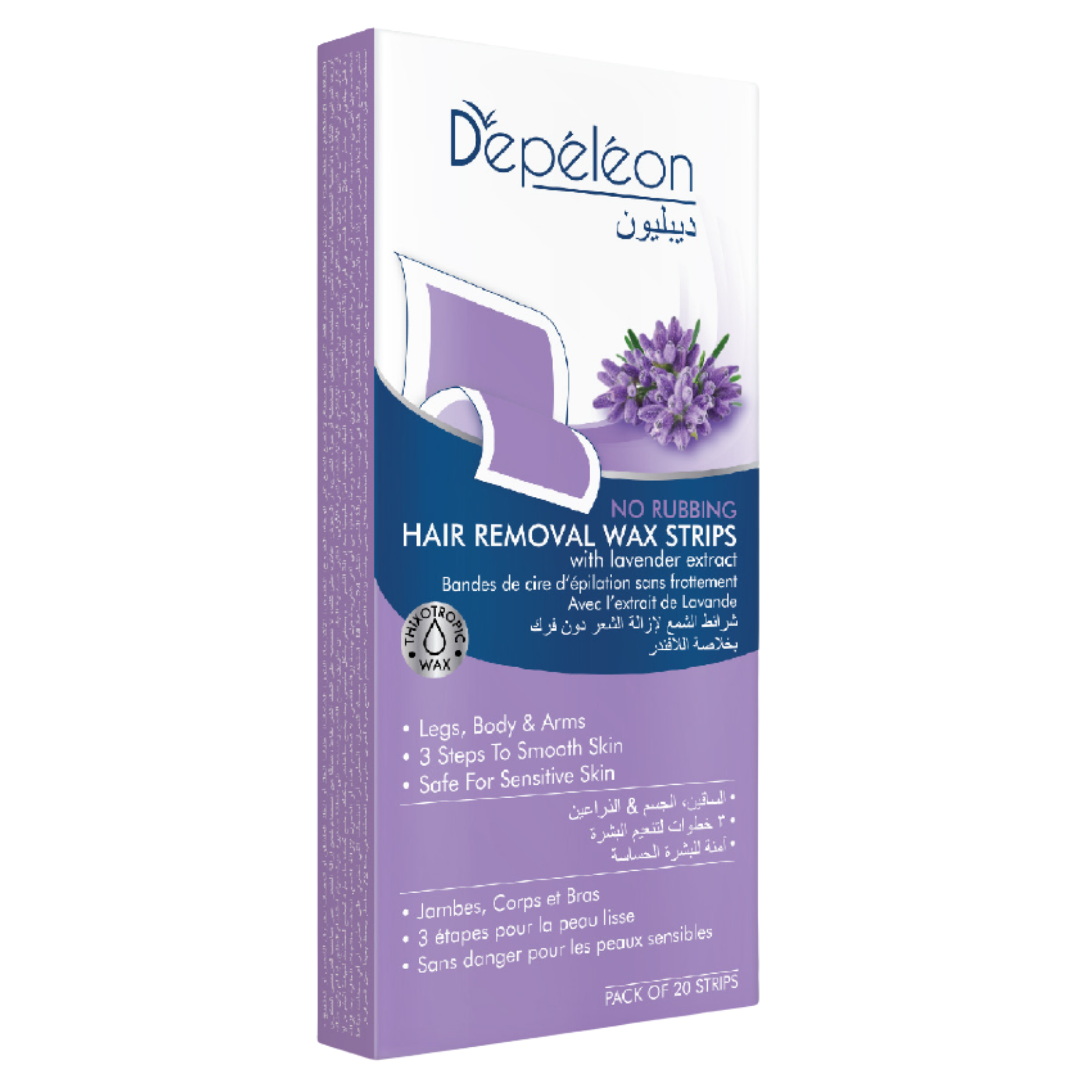 Hair Removal Wax Strips(No Rubbing) - Lavender Extract