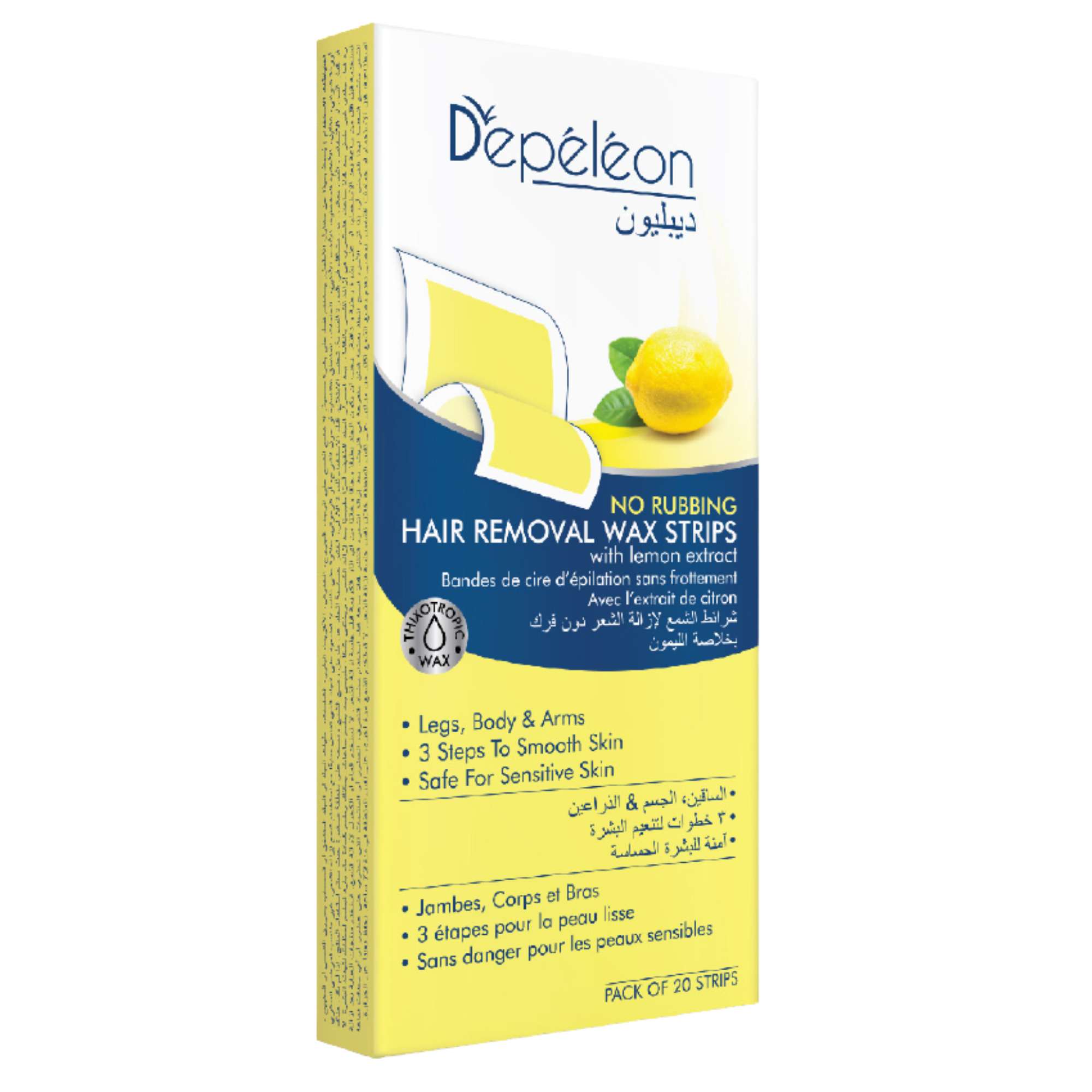 Hair Removal Wax Strips(No Rubbing) - Lemon Extract