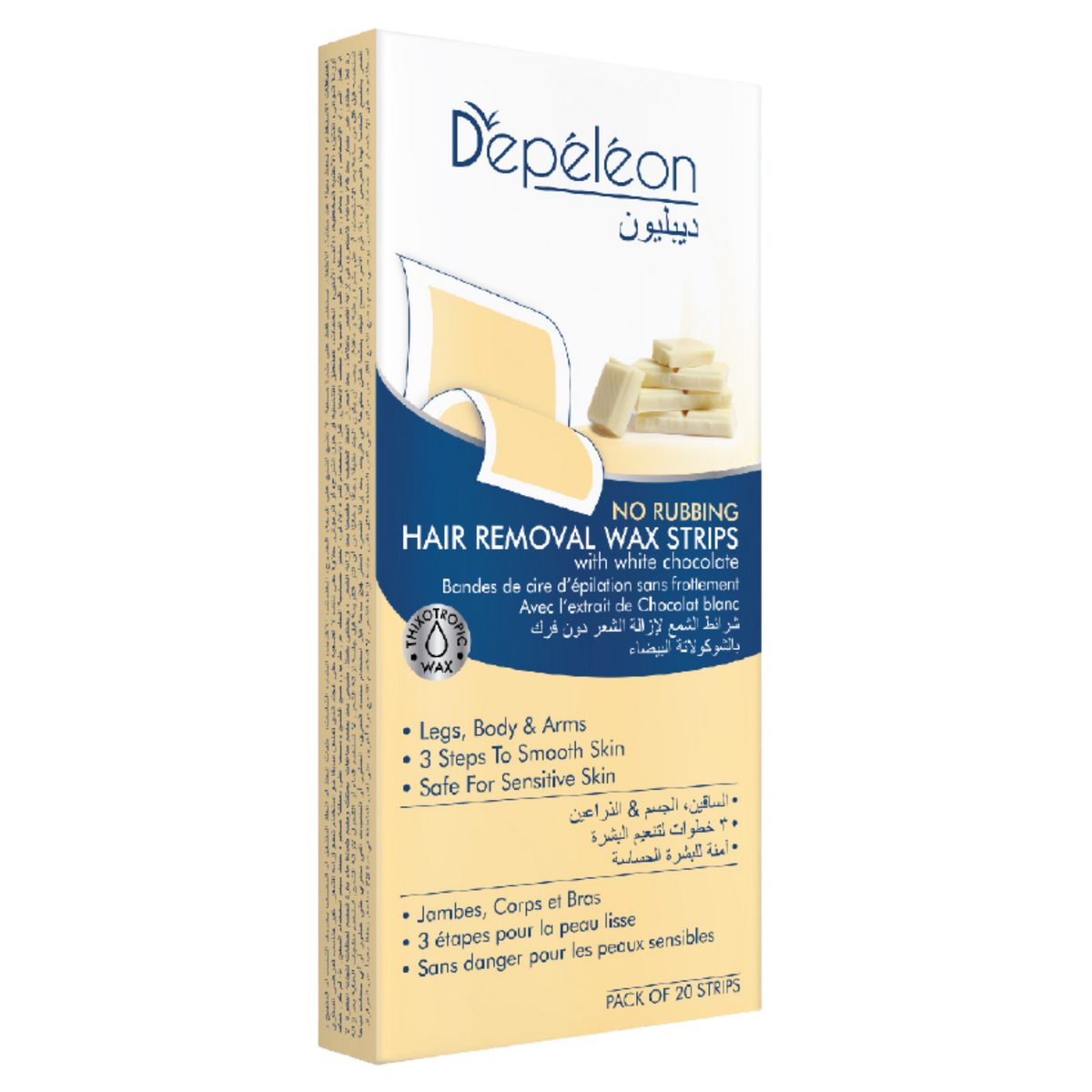 Hair Removal Wax Strips(No Rubbing) - White Chocolate