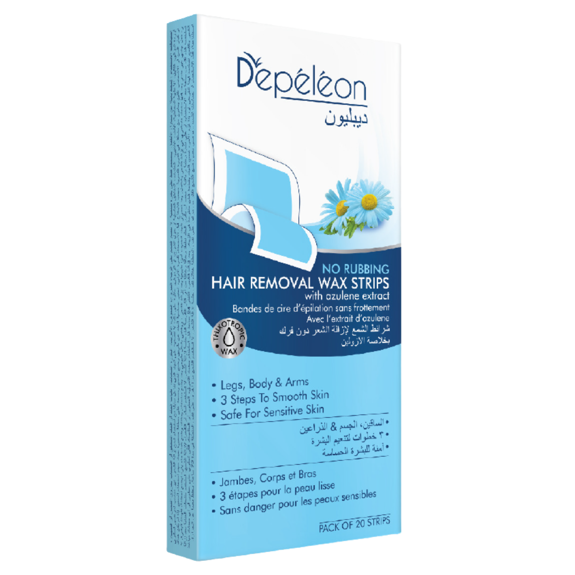 Hair Removal Wax Strips(No Rubbing) - Azulene Extract