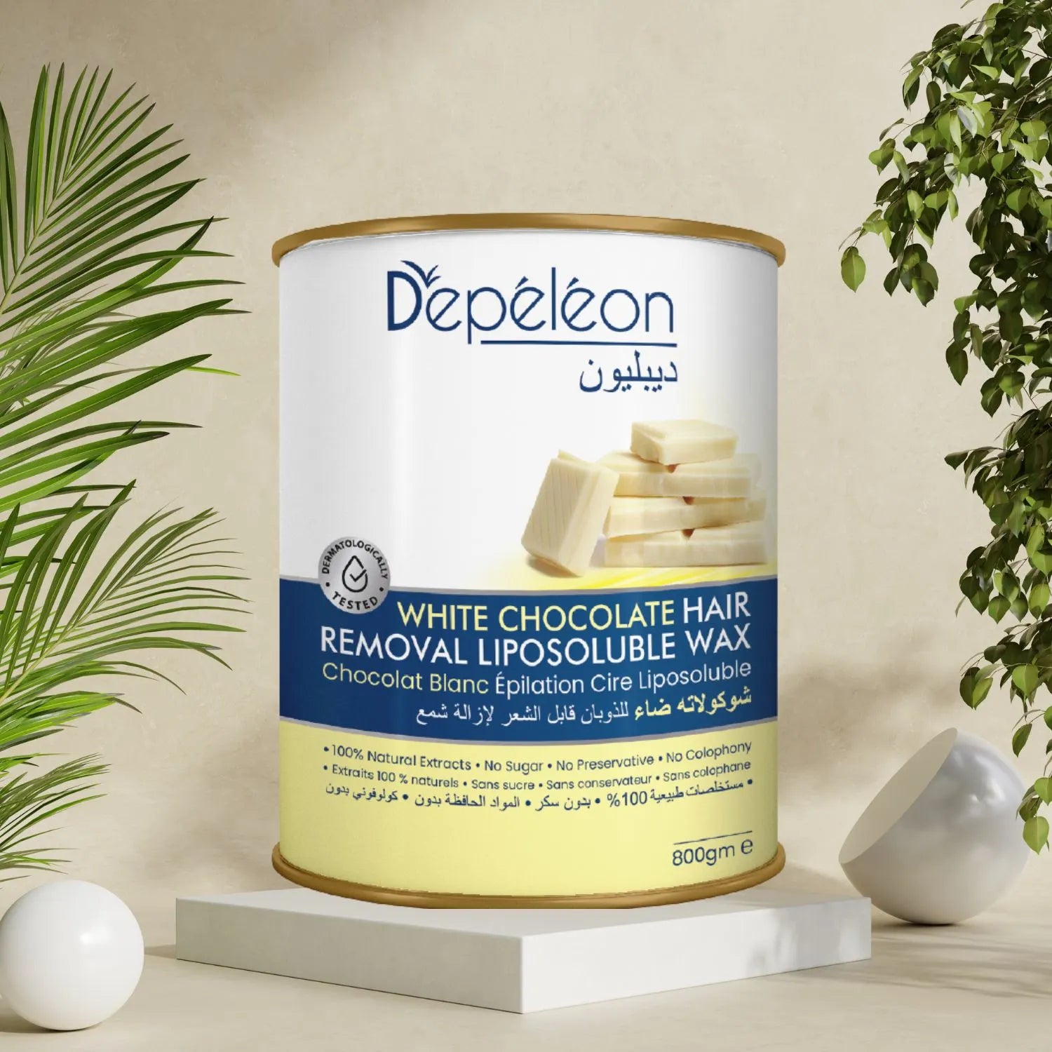 Hair Removal Liposoluble Wax - White Chocolate